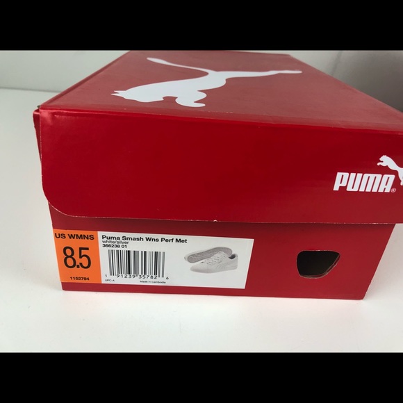 PUMA Smash Leather Performance Metallic Shoes NIB - Picture 6 of 7